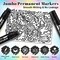 4 PCS Black Jumbo Permanent Markers - 15mm Wide Tip Thick Acrylic Paint Pen, Large Acrylic Paint Markers for Rock Painting, Calligraphy, Poster, Canvas, Sign, Glass, Wood, Metal, Ceramic
